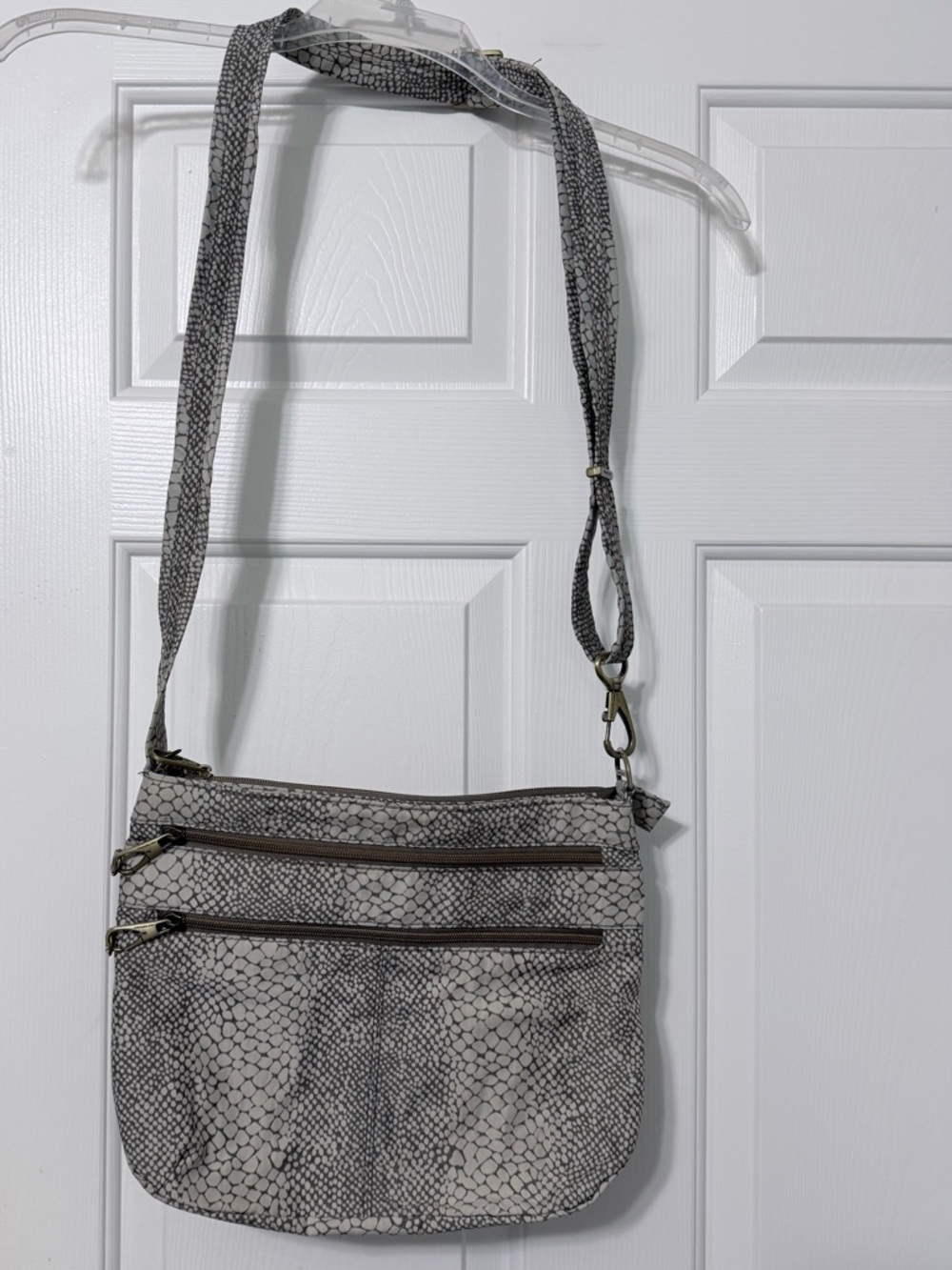 Travelon Snake-Print Anti-Theft Crossbody Bag